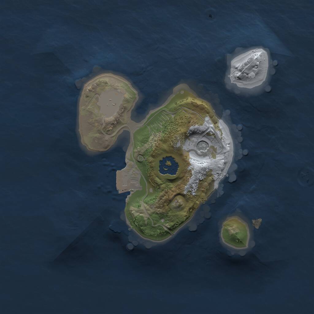Rust Map: Procedural Map, Size: 1600, Seed: 2342, 2 Monuments