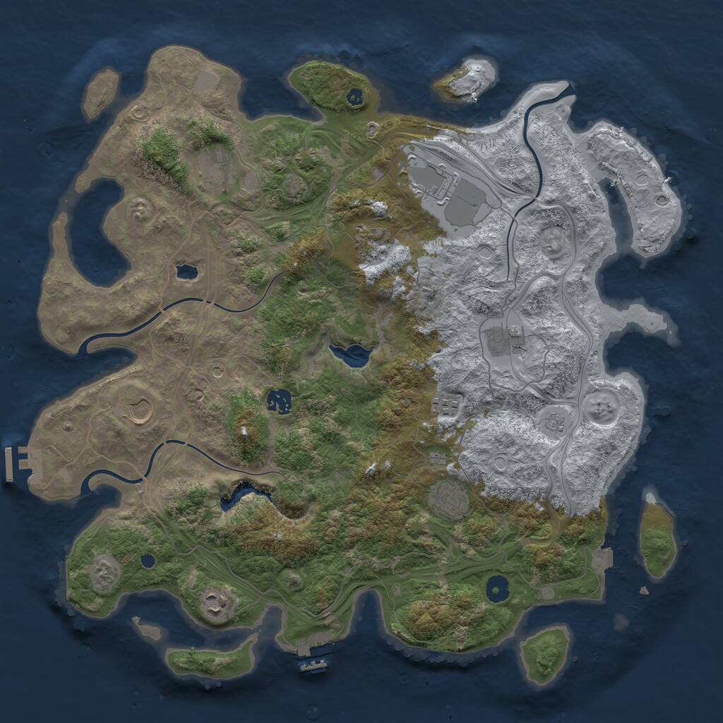 Rust Map: Procedural Map, Size: 4250, Seed: 246054439, 15 Monuments