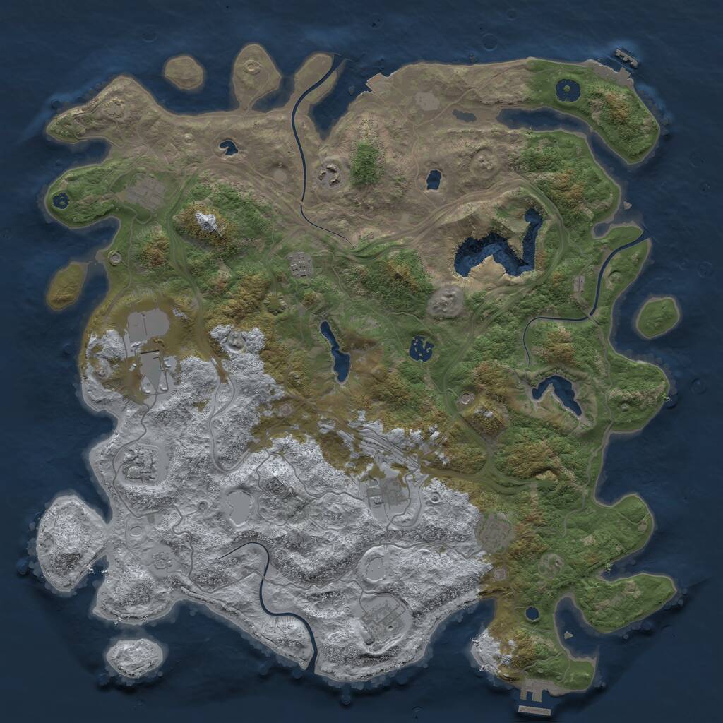 Rust Map: Procedural Map, Size: 4500, Seed: 168431473, 15 Monuments