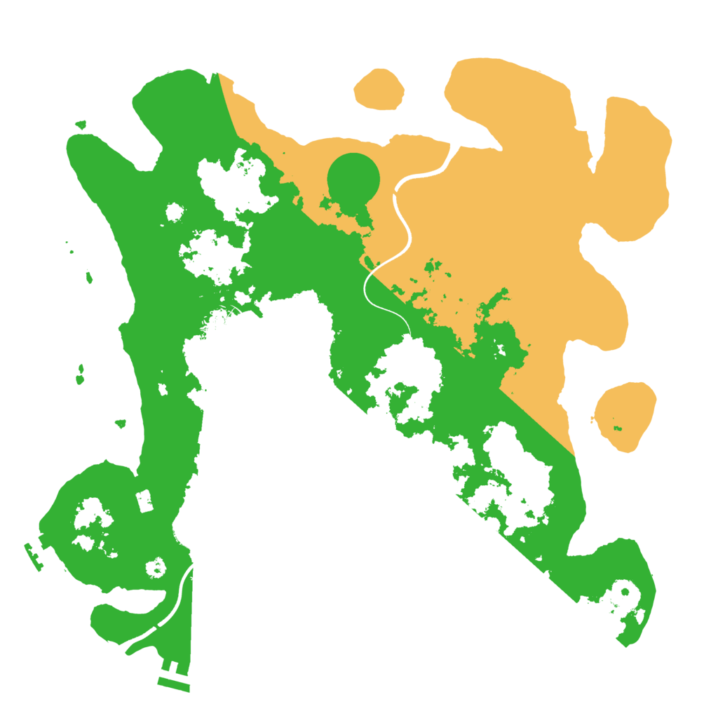 Biome Rust Map: Procedural Map, Size: 3600, Seed: 990329