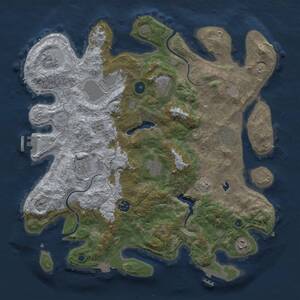 Thumbnail Rust Map: Procedural Map, Size: 4000, Seed: 528701174, 15 Monuments