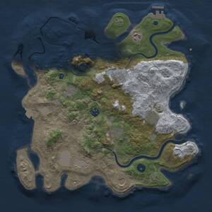 Thumbnail Rust Map: Procedural Map, Size: 3700, Seed: 998138, 15 Monuments