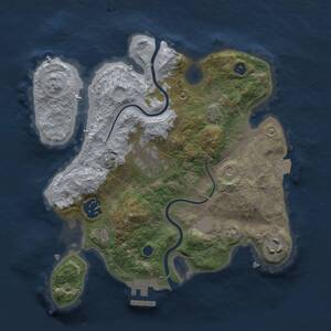 Thumbnail Rust Map: Procedural Map, Size: 2700, Seed: 2030200272, 7 Monuments
