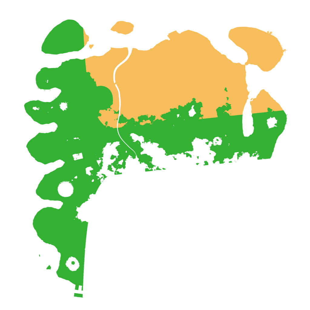 Biome Rust Map: Procedural Map, Size: 3500, Seed: 39945