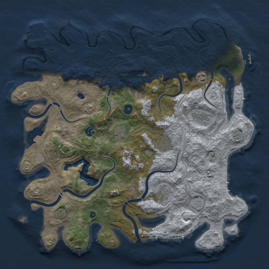 Rust Map: Procedural Map, Size: 4250, Seed: 6845578, 13 Monuments