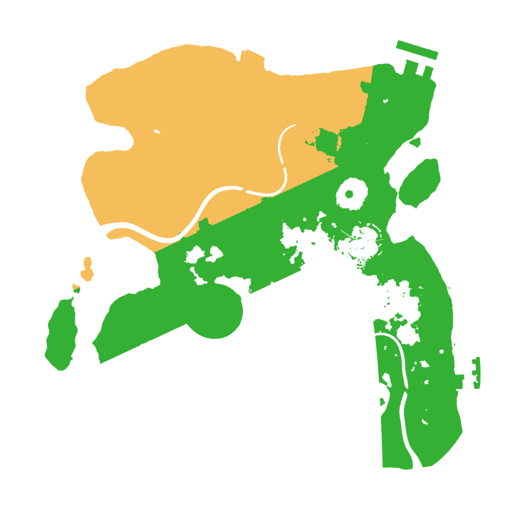 Biome Rust Map: Procedural Map, Size: 2500, Seed: 664051695