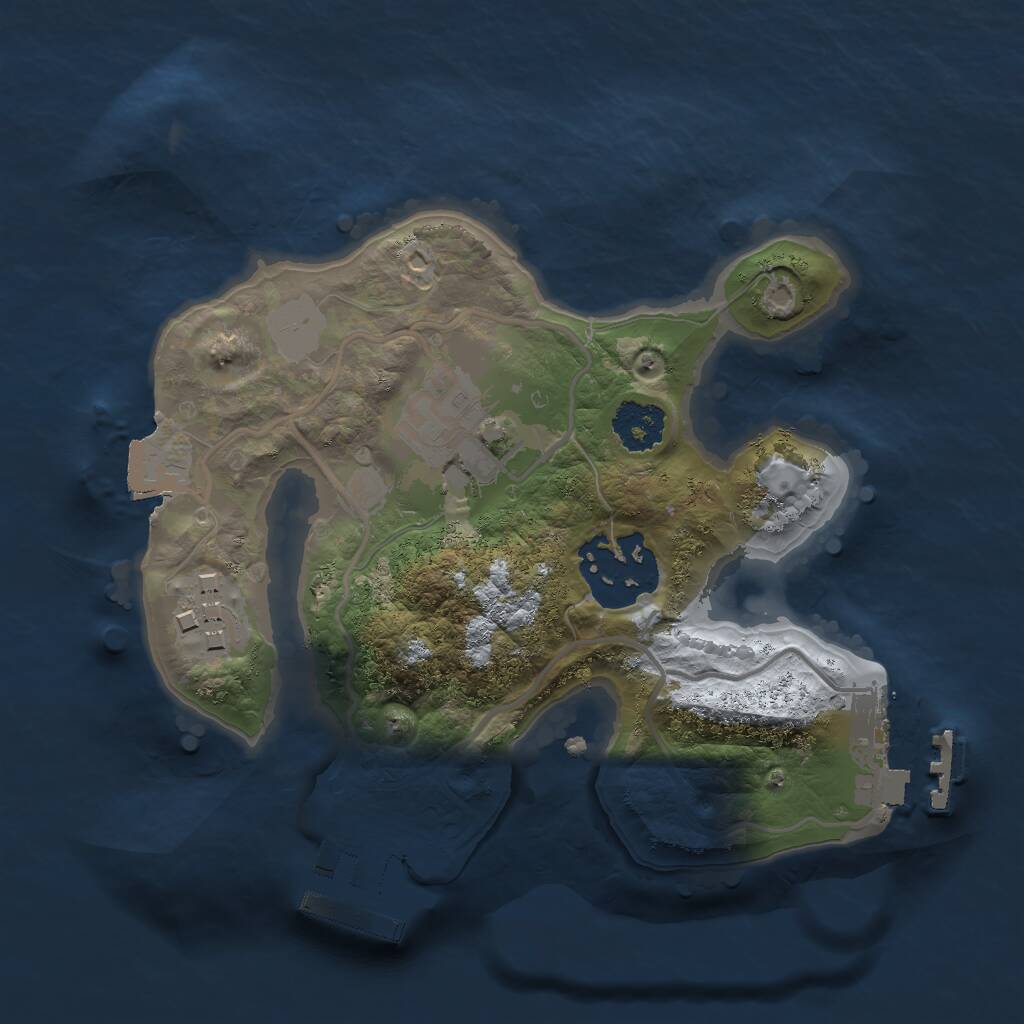 Rust Map: Procedural Map, Size: 2000, Seed: 1761524950, 6 Monuments