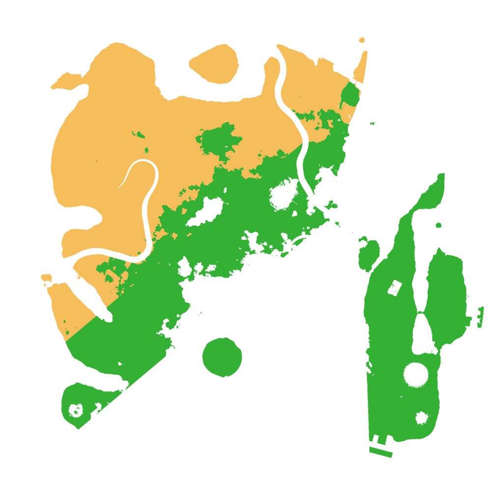 Biome Rust Map: Procedural Map, Size: 3600, Seed: 13225