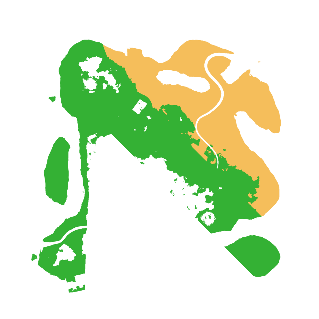 Biome Rust Map: Procedural Map, Size: 2500, Seed: 43695