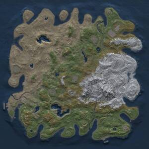 Thumbnail Rust Map: Procedural Map, Size: 5000, Seed: 430430, 17 Monuments