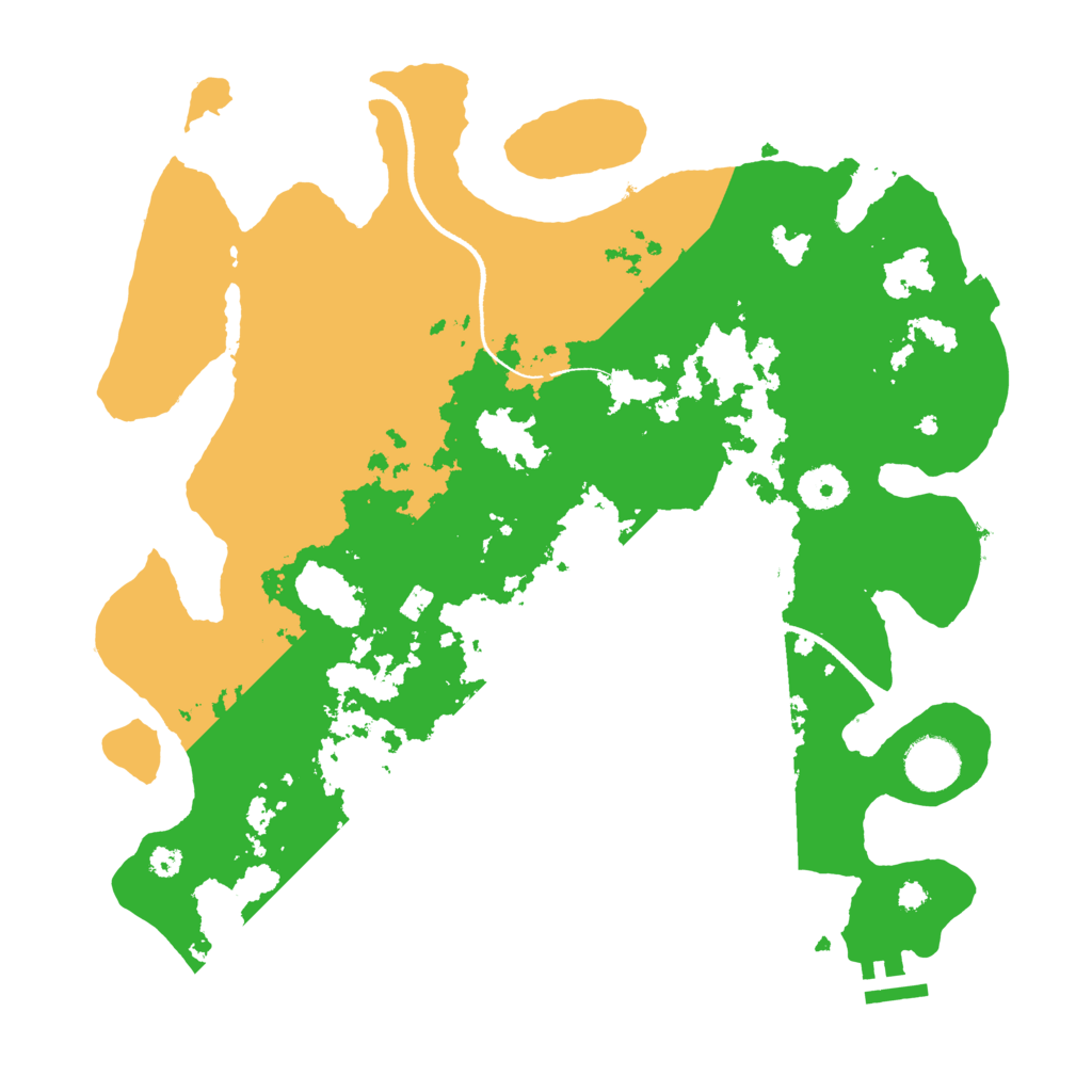 Biome Rust Map: Procedural Map, Size: 3500, Seed: 520742279