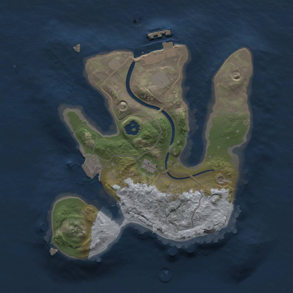 Rust Map: Procedural Map, Size: 2000, Seed: 548635938, 2 Monuments