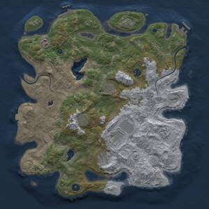 Thumbnail Rust Map: Procedural Map, Size: 4000, Seed: 2031294339, 14 Monuments
