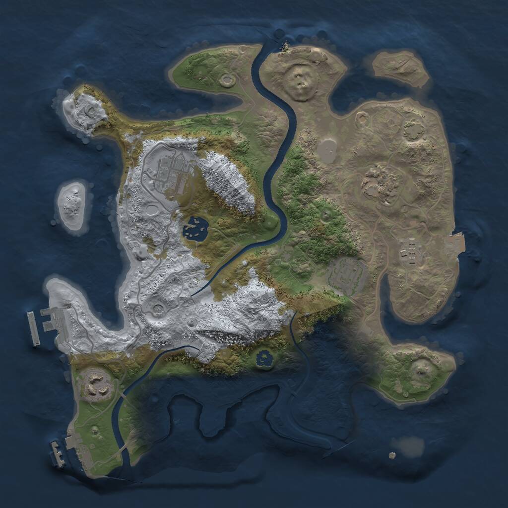 Rust Map: Procedural Map, Size: 3000, Seed: 29504, 11 Monuments