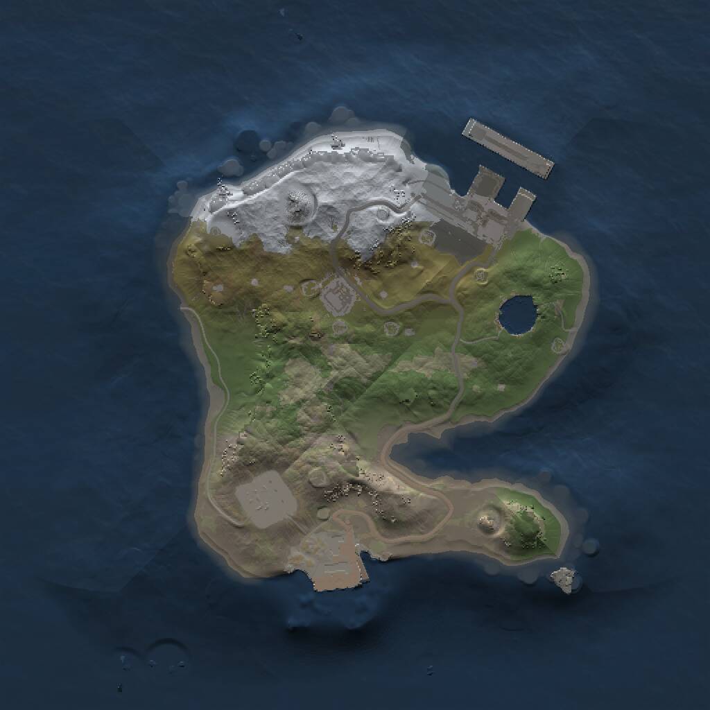 Rust Map: Procedural Map, Size: 1500, Seed: 878476203, 2 Monuments