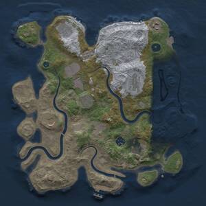 Thumbnail Rust Map: Procedural Map, Size: 3500, Seed: 562737188, 16 Monuments