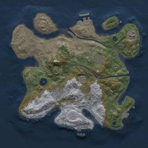 Thumbnail Rust Map: Procedural Map, Size: 3000, Seed: 2655623, 10 Monuments