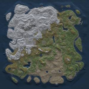 Thumbnail Rust Map: Procedural Map, Size: 5000, Seed: 1311375699, 16 Monuments