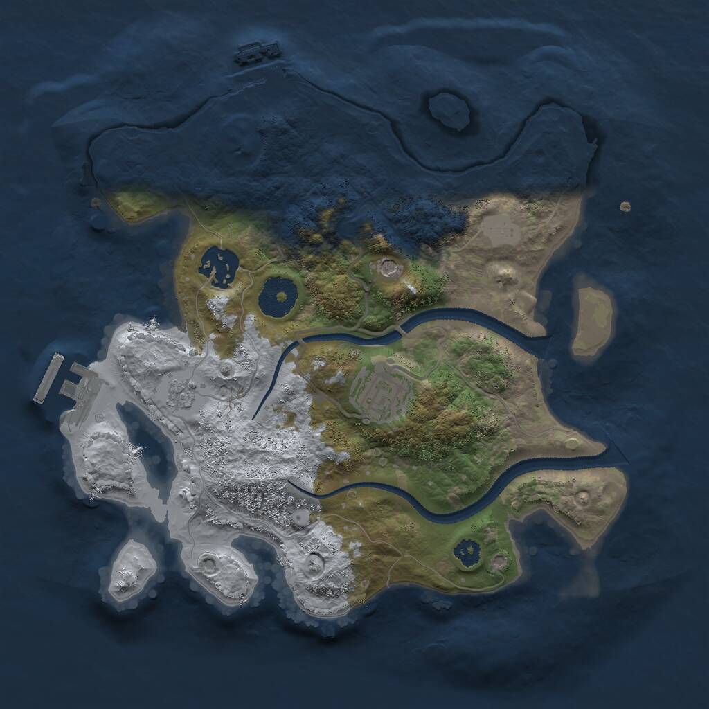 Rust Map: Procedural Map, Size: 2700, Seed: 511034, 7 Monuments