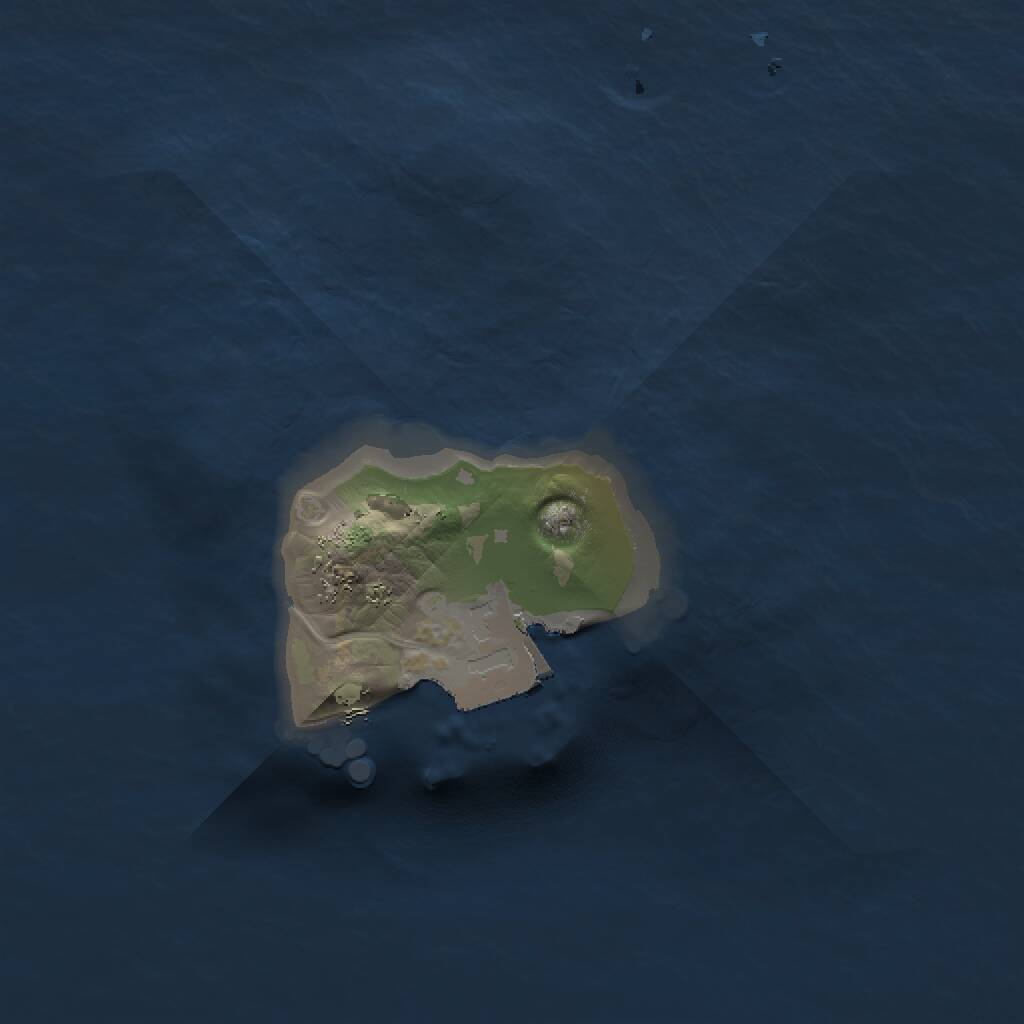 Rust Map: Procedural Map, Size: 1200, Seed: 42069, 1 Monuments