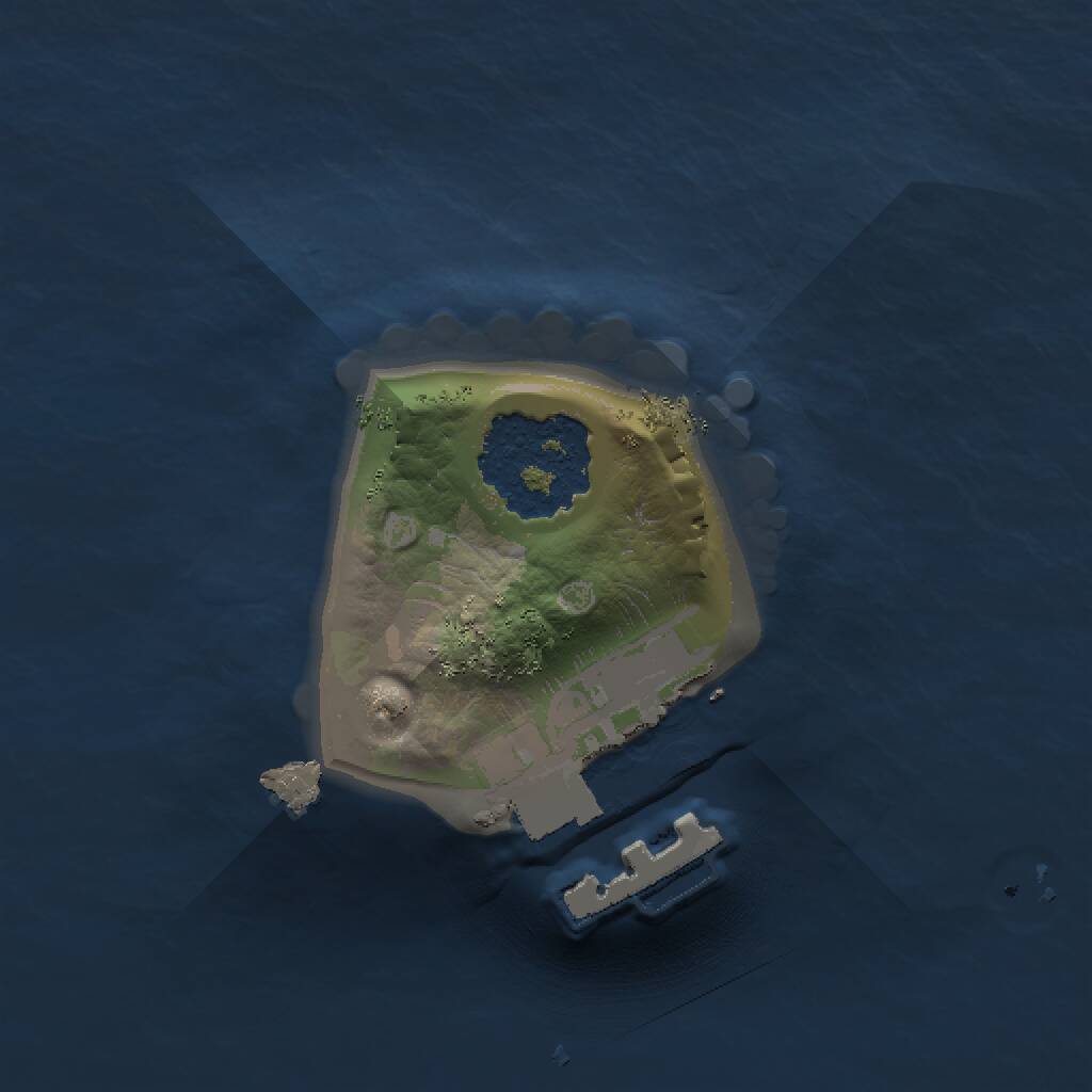 Rust Map: Procedural Map, Size: 1000, Seed: 1623571168, 2 Monuments