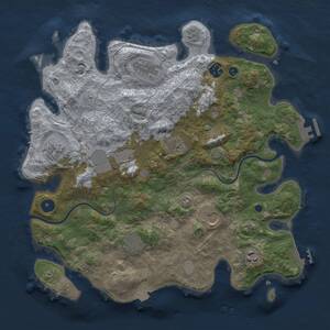 Thumbnail Rust Map: Procedural Map, Size: 3700, Seed: 1478283420, 15 Monuments