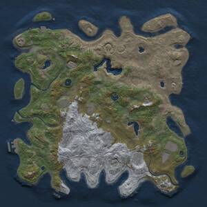 Thumbnail Rust Map: Procedural Map, Size: 4500, Seed: 1814107344, 16 Monuments