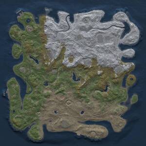 Thumbnail Rust Map: Procedural Map, Size: 4800, Seed: 2109425105, 16 Monuments
