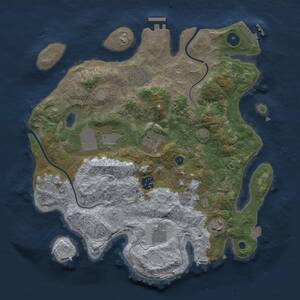 Thumbnail Rust Map: Procedural Map, Size: 3500, Seed: 666548059, 13 Monuments
