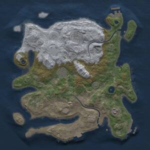 Thumbnail Rust Map: Procedural Map, Size: 3400, Seed: 22, 11 Monuments