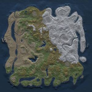 Thumbnail Rust Map: Procedural Map, Size: 4500, Seed: 2029180865, 15 Monuments