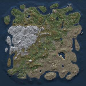 Thumbnail Rust Map: Procedural Map, Size: 4800, Seed: 513364358, 17 Monuments