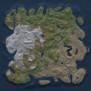 Thumbnail Rust Map: Procedural Map, Size: 4500, Seed: 1165750151, 16 Monuments