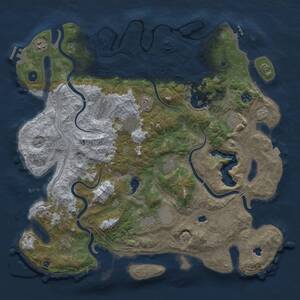 Thumbnail Rust Map: Procedural Map, Size: 4500, Seed: 1165750151, 16 Monuments