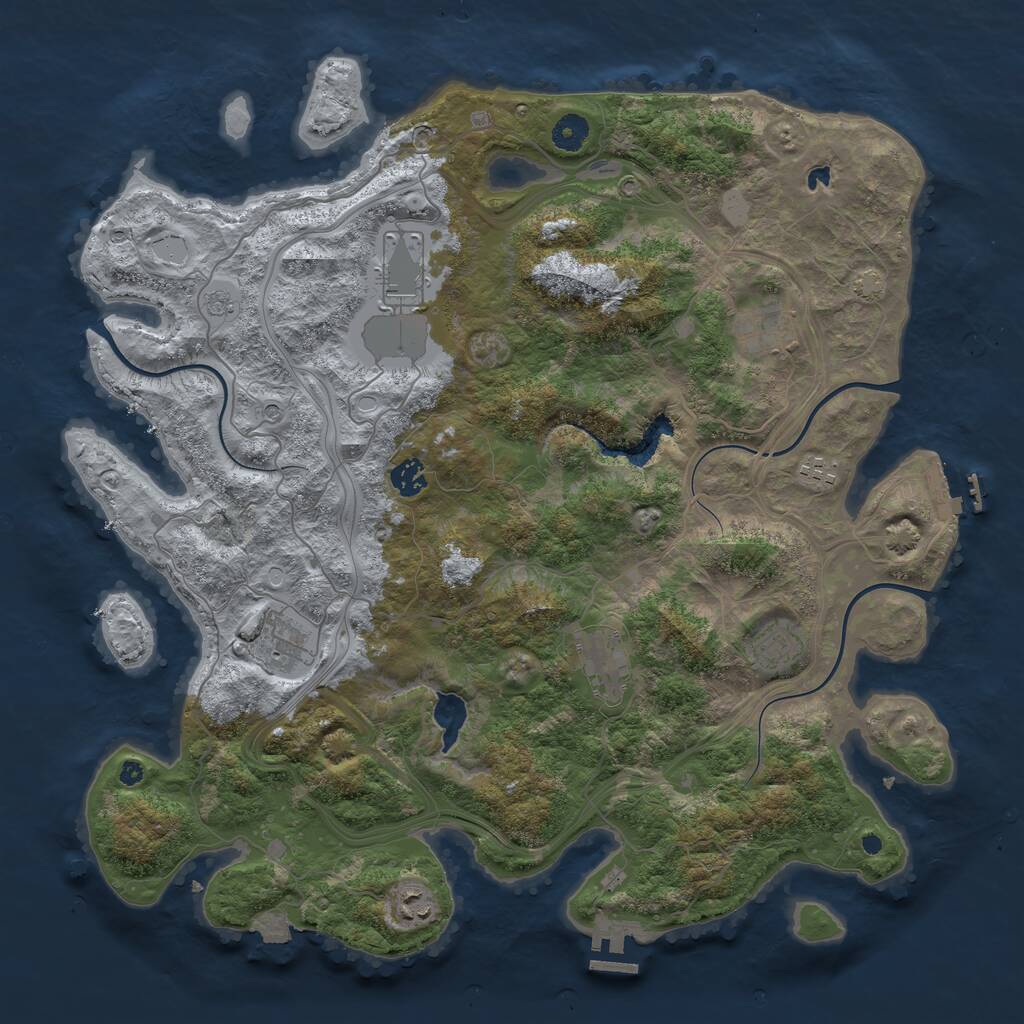 Rust Map: Procedural Map, Size: 4250, Seed: 161820, 14 Monuments