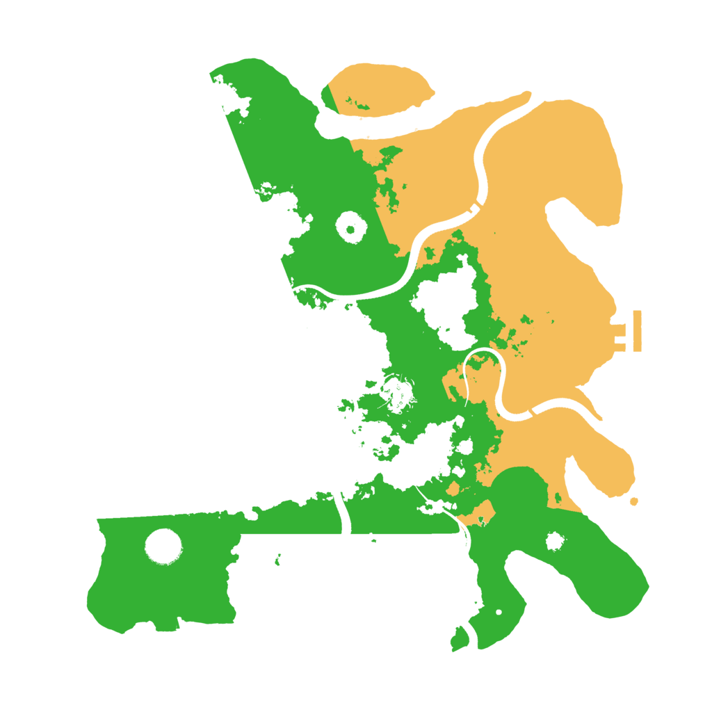 Biome Rust Map: Procedural Map, Size: 3500, Seed: 496557435