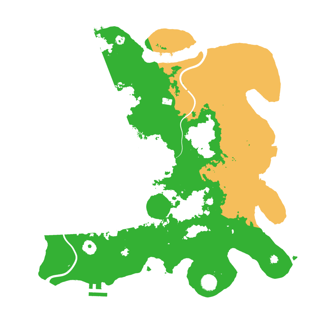 Biome Rust Map: Procedural Map, Size: 3500, Seed: 496557435