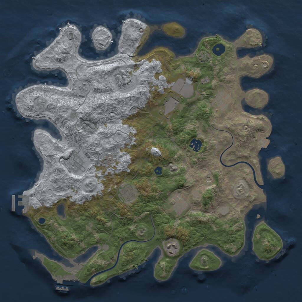 Rust Map: Procedural Map, Size: 3750, Seed: 21474838, 15 Monuments