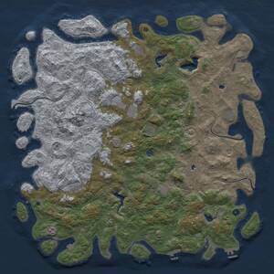 Thumbnail Rust Map: Procedural Map, Size: 6000, Seed: 640263522, 17 Monuments
