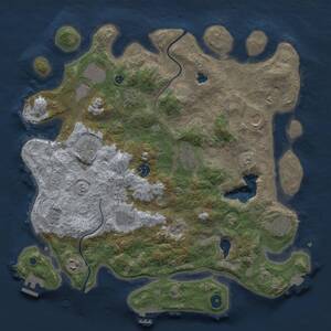 Thumbnail Rust Map: Procedural Map, Size: 4000, Seed: 8896376, 16 Monuments