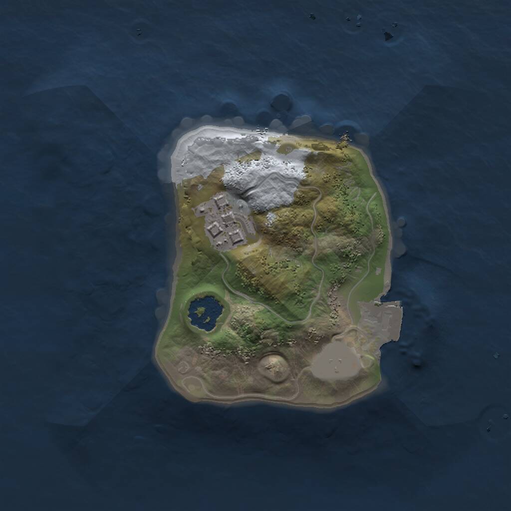 Rust Map: Procedural Map, Size: 1500, Seed: 1971346665, 2 Monuments
