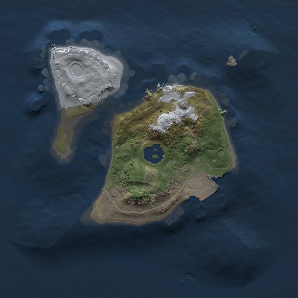 Rust Map: Procedural Map, Size: 1500, Seed: 1234138461, 1 Monuments