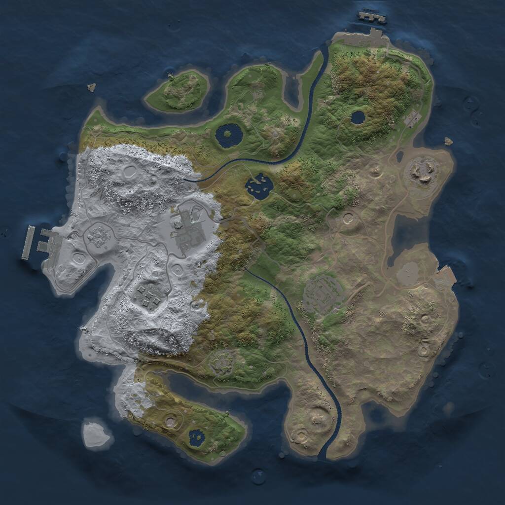 Rust Map: Procedural Map, Size: 2975, Seed: 134223, 11 Monuments