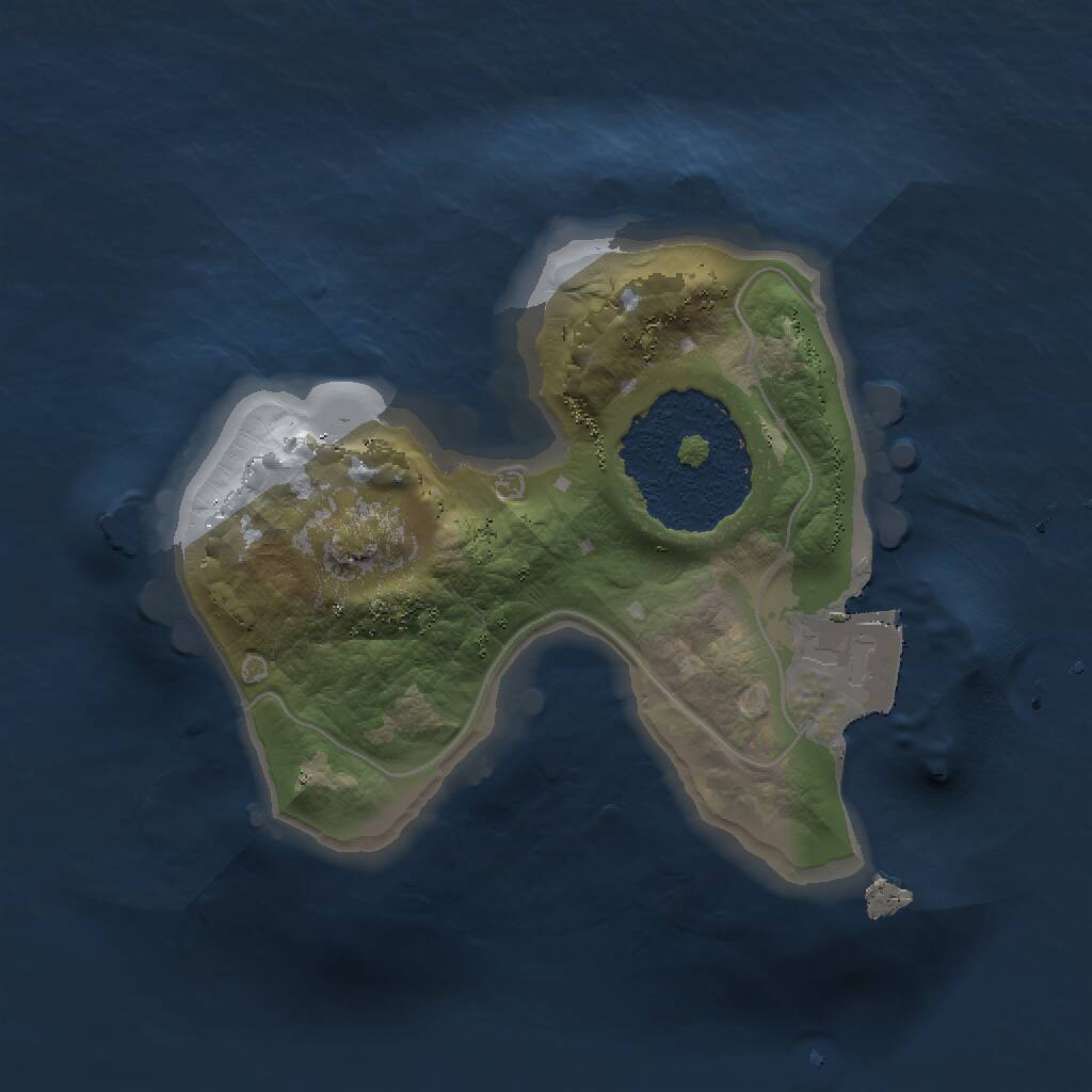 Rust Map: Procedural Map, Size: 1250, Seed: 823689, 1 Monuments