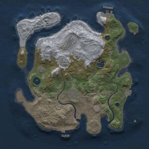 Thumbnail Rust Map: Procedural Map, Size: 3000, Seed: 1024255, 8 Monuments