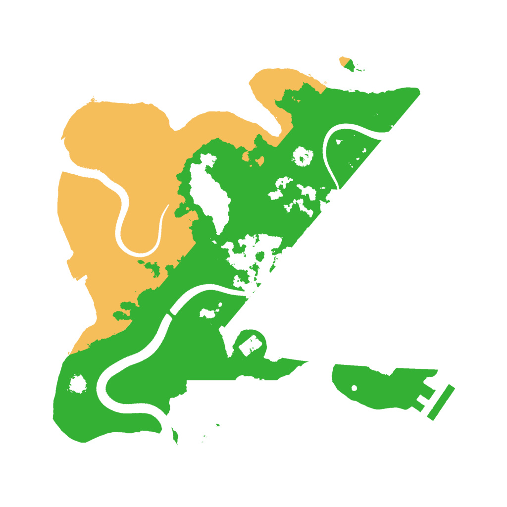 Biome Rust Map: Procedural Map, Size: 2600, Seed: 345218