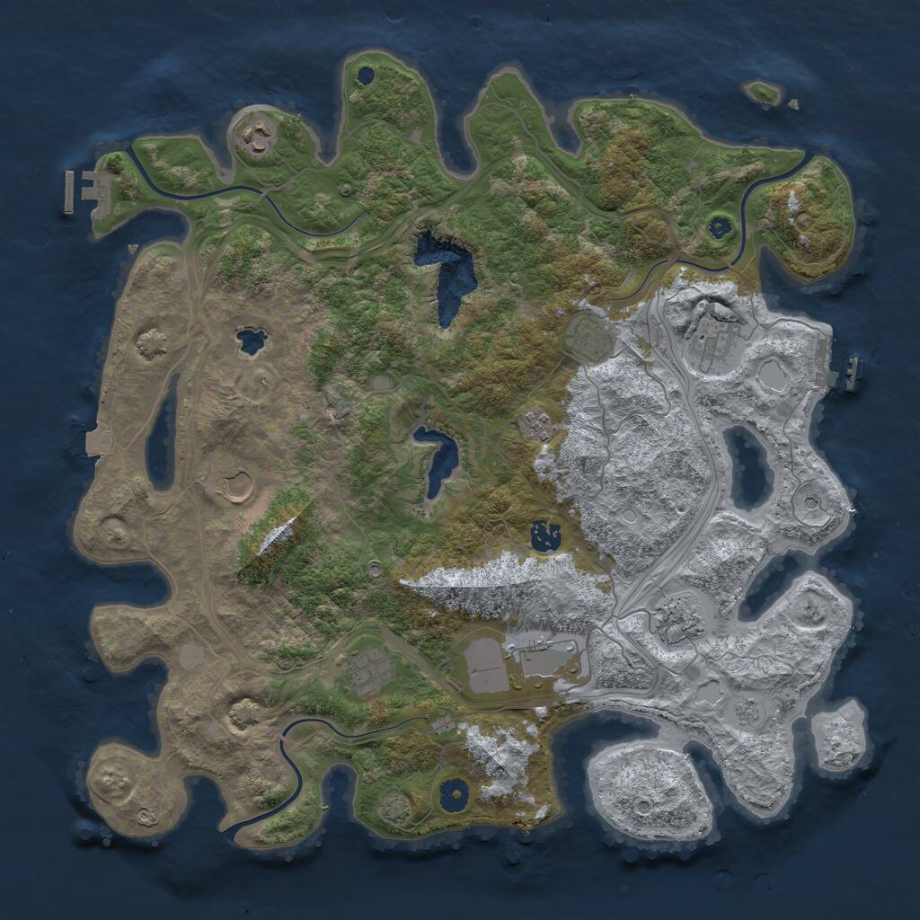 Rust Map: Procedural Map, Size: 4300, Seed: 2178, 15 Monuments