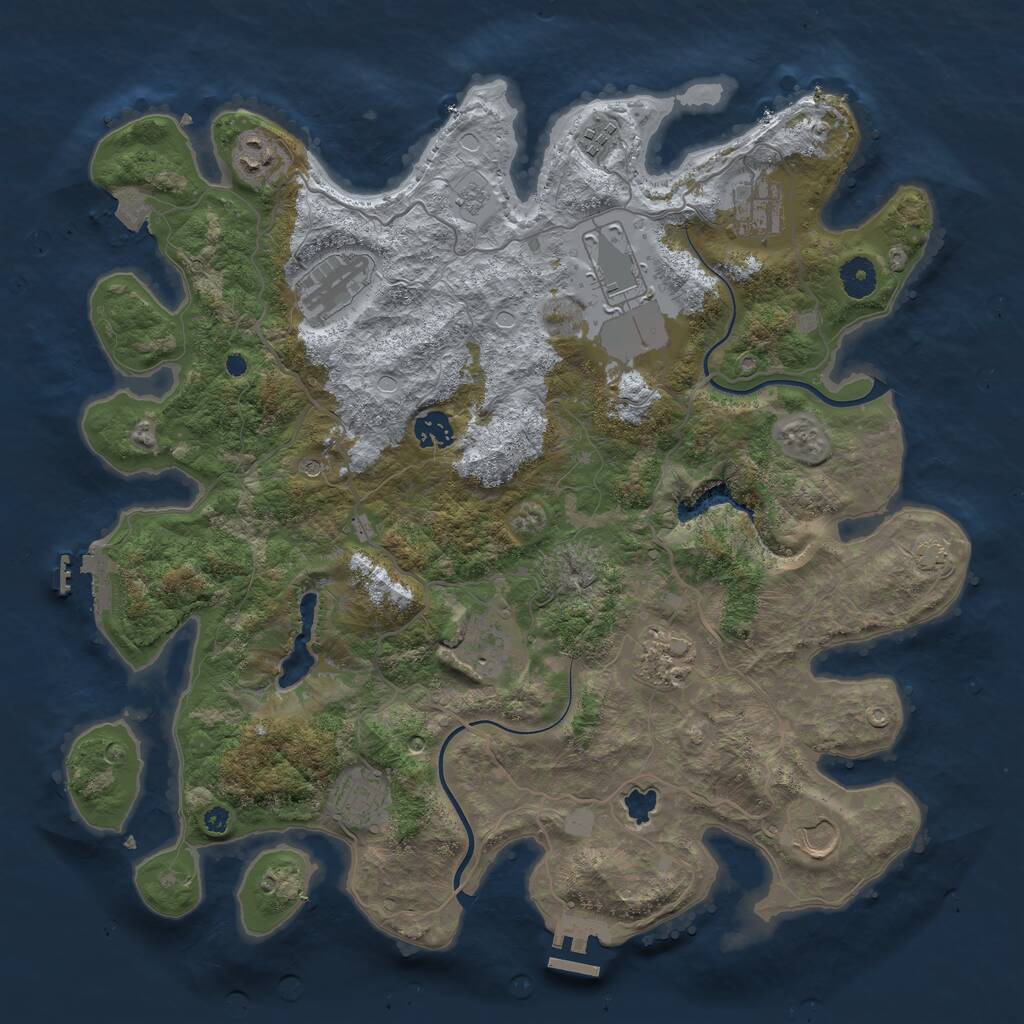Rust Map: Procedural Map, Size: 4000, Seed: 1138462792, 16 Monuments