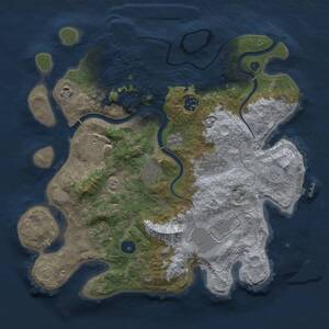Thumbnail Rust Map: Procedural Map, Size: 3500, Seed: 736951359, 14 Monuments