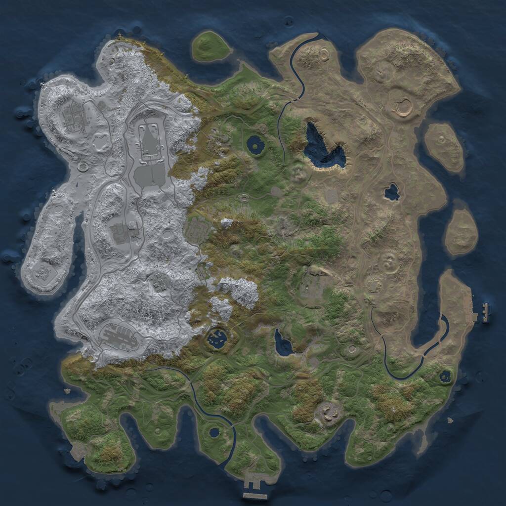 Rust Map: Procedural Map, Size: 4250, Seed: 9811355, 17 Monuments